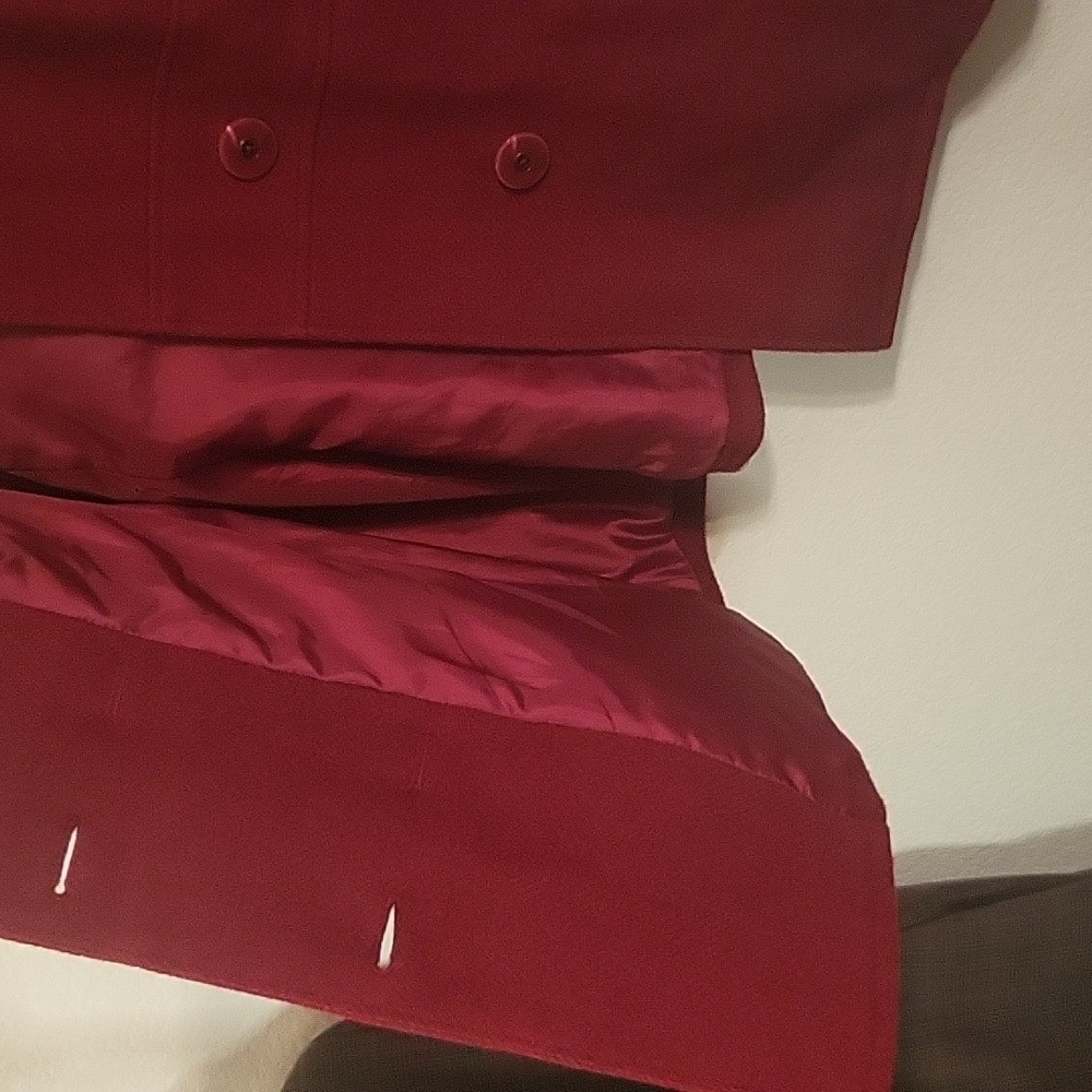 Vintage Lane Bryant Double Breasted Deep Red Peacoat sz 14/16 Lined, Wool Blend - Picture 13 of 14
